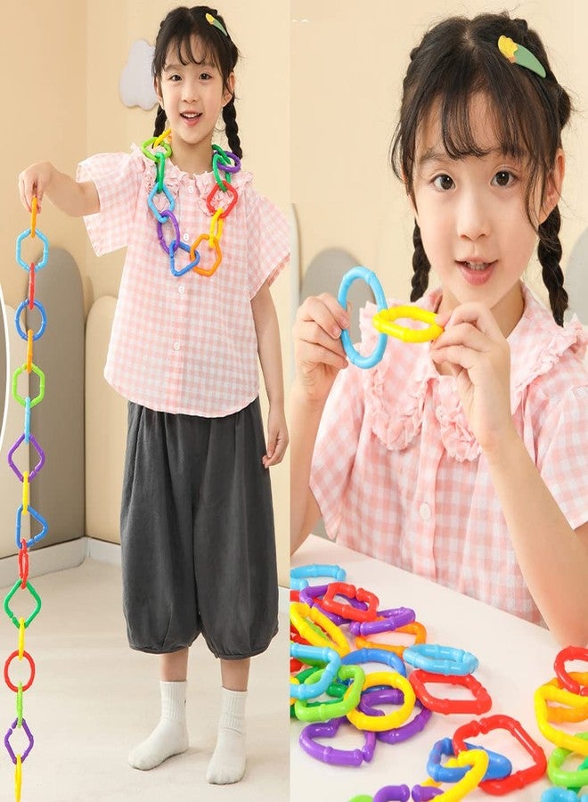 COLVWOFA 50PCS Baby Rings Toy Links Plastic Babies Teething Ring Attach Baby Toys to Strollers or Carrier Seat or Baby Bouncers for Infants - Image 4